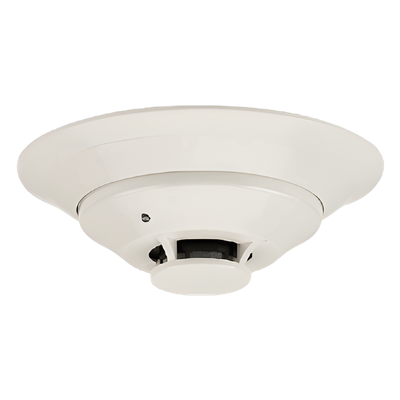 Detector de humo fotoeléctrico para ducto de bajo perfil, montaje colgante, para sistemas de flujo nulo o bajo