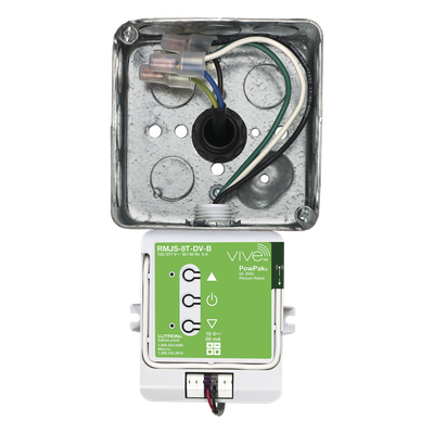 Módulo de atenuación inalámbrico PowPak con control 0-10 V, 8 A, 120/277 V, para balastros y drivers LED, compatible con controles Pico, sensores Radio Powr Savr y hub Vive