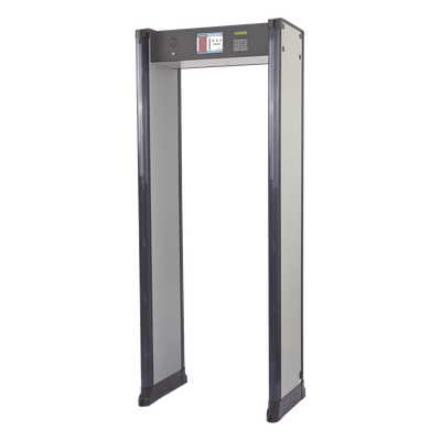 Arco Detector de Metales de 6 Zonas con Anclaje para Fijarse al Piso. Incluye Sensor IR para evitar falsas Alarmas / Certificado por la Administración Federal de Aviación de EE. UU. (FAA)
