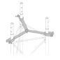 Brida para sujeción de retenida compatible con tramos STZ30G, Galvanizado por Inmersión en Caliente.