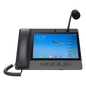 Teléfono IP Android 9.0 Empresarial para voceo 20 líneas SIP, pantalla táctil, Wi-Fi y Bluetooth, PoE, Voceo/ Musica por Multicast, puertos Gigabit, soporta recepción de video.
