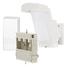 Detector de Movimiento PIR / 100% Exterior / Inalámbrico / Cobertura 12 m (39.4 ft) a 85° / Montaje 2.5 m - 3 m (8.2 ft - 9.8 ft) / Antimascota / Transmisor Honeywell 5816 Incluido
