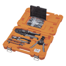 Kit de Herramientas Fotovoltaicas / 6 Piezas / Cortador 1/0 AWG / Pelacables Automático 6-14 AWG / Ponchadora MC4T 10-14 AWG / 2 Llaves Aisladas MC4 / Estuche con Almacenamiento