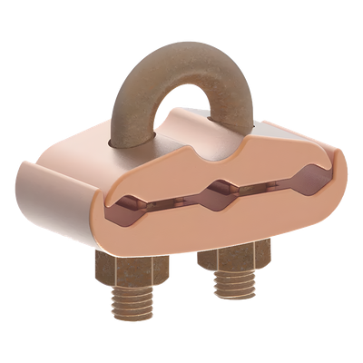 Conector Mecánico / 3 Cables Cobre 2/0 AWG - 250 KCMIL / Varilla 5/8\" - 3/4\" / Torque 480 lbf·in / UL467
