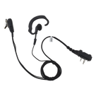 Micrófono de Solapa con Auriculares / Gancho de Oreja Suave / Cable Retráctil 2.5' (0.76 m) / Conector 2 Pines con Tornillos / Fibra Trenzada / Carcasa Policarbonato
