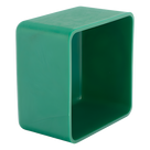 Remate Cuadrado para Unicanal / 4x4 pulgadas (10x10 cm) / PVC No Metálico / Verde Oscuro / Sellado Sólido