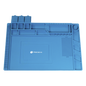 Tapete de silicona de 45 x 30 cm, resistente al calor con áreas magnéticas y de almacenamiento de componentes, ideal para la reparación de equipos y tarjetas electrónicas.