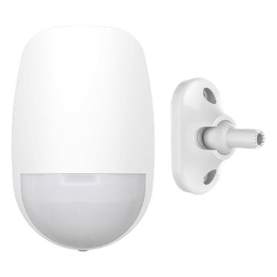 Detector de Movimiento Inalámbrico / Doble Tecnología PIR + Microondas / Inmunidad a Mascotas 30 kg / Cobertura 12 m (39.4 ft) / Ángulo 85.9° / Comunicación 433 MHz AES-128
