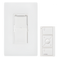 Kit de control Pico inalámbrico de 3 botones con subir/bajar para montaje en pared, incluye adaptador y placa Claro, para Caseta Wireless, RadioRA 2 y HomeWorks QS