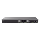 Switch Capa 3 PoE+ Administrable / 16 Puertos Gigabit + 4 SFP+ 10G / 240W PoE / 112 Gbps / Montaje en Rack