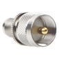 Adaptador en Línea de Conector TNC Hembra a UHF Macho (PL-259), Níquel/ Oro/ Teflón.