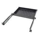 Charola Deslizable para Rack / 1U / 30.5 cm (12 in) de Profundidad / Carga 9 kg / Acero con Pintura en Polvo / Compatible 2 y 4 Postes