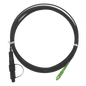 Jumper de Fibra Óptica, Conector SC/APC - Conexión a Caja FDP460, Redondo, 5 Metros (16.40 Pies), Forro 3 mm, G657A2, Negro