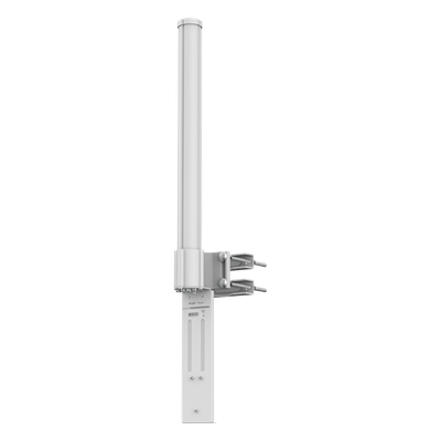 Antena Omnidireccional de 360° AirMetro con 13 dBi en Banda 5Ghz (5150-5850 Mhz) Slant 90° Compatibilidad Multi-Marca para enlaces Multipunto, Conectores SMA Hembra Inverso.