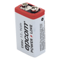 Batería de Litio 9V / 1200 mAh / Cloruro de Tionilo / No Recargable / Operación -60°C a +85°C / Acero Inoxidable