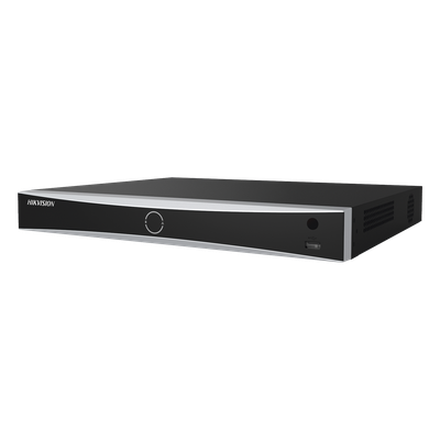 (ACUSENSE / Evita Falsas Alarmas) NVR 12 Megapixel (4K) / Reconocimiento Facial / 8 Canales IP / Base de Datos / 8 Puertos PoE+ / 2 Bahías de Disco Duro /  Switch PoE 300 mts Modo Extendido