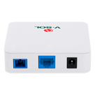 ONU Bridge Dual / GPON-EPON / 1 Puerto SC/UPC / 1 Puerto LAN 2.5G / 82x82x25 mm / 0.27x0.27x0.08 ft