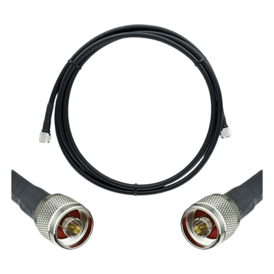 Jumper Coaxial de 50 Ohm con Cable Wilson-400 | Conector N Macho en los Extremos | 9.14 Metros (30 Pies) de Longitud.