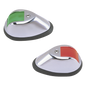 Set de Luces de Navegación Verticales en Carcasa Cromada en Color Rojo/Verde para Embarcaciones a Motor de Hasta 20 Metros