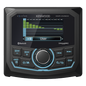 Estéreo marino sumergible IP66, con pantalla de 2.7 pulgadas, conexión Bluetooth, iluminación multicolor variable, con entrada USB