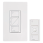 Kit de atenuador de pared inteligente sin cable neutro con control remoto Pico y placa Claro, 600 W incandescente/halógeno o 150 W LED atenuable, Caseta Wireless
