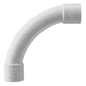 Curva de radio estrecho para tubería rígida, recomendado para cables de datos, PVC Auto-extinguible, de 40 mm