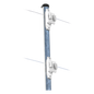 Aislador de Paso Blanco Reforzado para Cercos Eléctricos / Aislamiento hasta 18 kV / Resistente a Clima Extremo / Polipropileno y Policarbonato