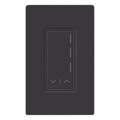 Botonera de Pared Inteligente / 3 Botones de Escena / Barra Subir-Bajar / Retroiluminada / RF Clear Connect Type X / 120-277 V / Acabado Midnight