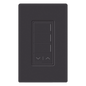Botonera de Pared Inteligente / 3 Botones de Escena / Barra Subir-Bajar / Retroiluminada / RF Clear Connect Type X / 120-277 V / Acabado Midnight