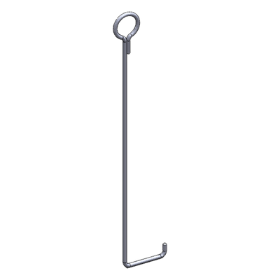 Ancla de piso para retenida para torre de 45 m, tipo piso con galvanizado por electrólisis