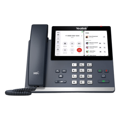 Teléfono IP Empresarial / Pantalla Táctil 7\" 1024x600 / Audio HD con Cancelación de Ruido / Wi-Fi Dual Band 433 Mbps / Bluetooth 5.2 / PoE Gigabit / Android 13 Optimizado para Zoom