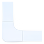 Sección en \"L\" color blanco de PVC auto extinguible,  para canaleta PT48 (6130-01002)