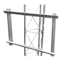 Brazo Lateral Doble / Acero ASTM A-36 / Tubo Ø3' Cal.16 / Altura 60 cm / Ángulos 130 cm / Galvanizado