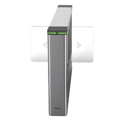 Torniquete Swing CENTRAL para Ampliar Numero de Carriles / Incluye Panel y Lectores de Tarjeta / TCP/IP Administrable por iVMS-4200 (Requiere Torniquete Izquierdo) / Carril de 90 cms / 6,000,000 MC