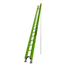 Escalera de Extensión / Fibra de Vidrio y Aluminio / 10.9 m (35.8 ft) / Capacidad 375 lb (170 kg) / Estabilizadores Niveladores Integrados / Certificación ANSI-OSHA