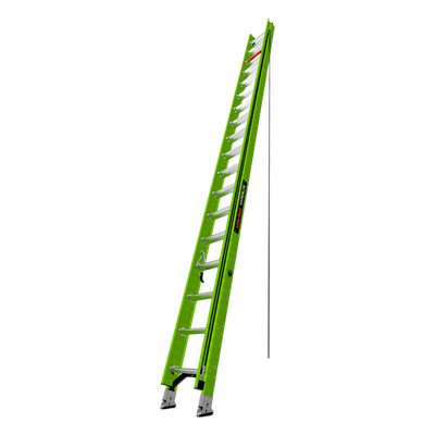 Escalera de Extensión / Fibra de Vidrio y Aluminio / 10.9 m (35.8 ft) / Capacidad 375 lb (170 kg) / Estabilizadores Niveladores Integrados / Certificación ANSI-OSHA