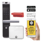 Kit Cerradura con manija YMF40A y HUB, Apertura por,  Código, Biometría y apertura por SMARTPHONE, Para puertas de 35 a 90 mm de espesor