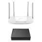 Kit de ONU Gigabit XZ000G3 con Router Router Inalámbrico ISP doble banda AC, Hasta 1167 Mbps, 4 antenas externas omnidireccional, Puertos Gigabit