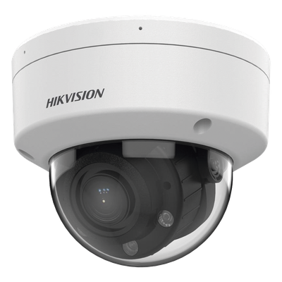 Domo IP 4 Megapíxel / Lente Motorizado 2.8 a 12 mm / Dual Light (30 mts IR + 30 mts Luz Blanca) / Motion Detection 2.0 / Microfono Integrado / Exterior IP67 / IK08 / WDR 120 dB / PoE / Micro SD