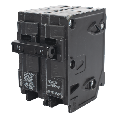 Interruptor automático enchufable tipo QP 2 polos, 70 amp