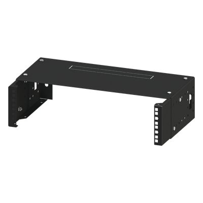 Rack Abierto de montaje en Pared, de 19in,  Profundidad Ajustable (8\" a 12\") de 2.5  Unidades de rack, con Capacidad de Crecimiento.