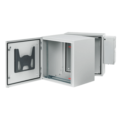 Gabinete Industrial / 19 UR / Aire Acondicionado 4000 BTU / NEMA 4/12 / IP66 / IK10 / Doble Bisagra / 36\" Alto x 24\" Ancho x 30\" Prof (914.4 x 609.6 x 762 mm)