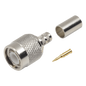 Conector TNC Macho de Anillo Plegable para Cables RG-58/U, RG-142/U, LMR-195, Níquel/ Oro/ Teflón.