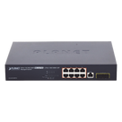 Switch Administrable PoE+ / 8 Puertos Gigabit 802.3at 30W / Presupuesto PoE 140W / 2 Puertos SFP con DDM / Alcance Extendido 250 m (820.2 ft) / Dual Stack IPv6/IPv4 / CloudNMS