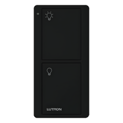 Control remoto inalámbrico Pico de 2 botones para encender y apagar luces, cortinas o persianas, compatible con Caseta Wireless, RadioRA 2 y más, color negro