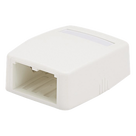 Caja de Montaje en Superficie / 2 Puertos Mini-Com / ABS / 0.175 x 0.082 x 0.217 ft / Blanco