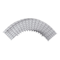 Curva Pre-Fabricada Horizontal / 90° / Peralte 54 mm / Ancho 300 mm / Acabado Electro Zinc 15-20 micras / Uso Interior Telecomunicaciones