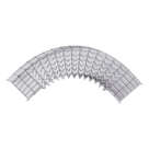 Curva Prefabricada Horizontal / 90° / Peralte 54 mm / Ancho 200 mm / Acabado Electrozincado 15-20 micras / Diseño Modular