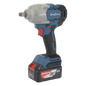 Llave de Impacto Inalámbrica de 20 V, incluye 2 Baterías de 5.0 AH, Cargador y Estuche plástico.