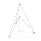 Mástil Telescópico / 12 m (39.4 ft) / 4 Secciones / Base Galvanizada / Retenida 12 Cuellos / Capacidad 5 kg